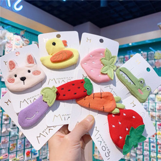Children's Hairpin Lovely Girl Fruit Shape Cute Cartoon Animal Hair Clip Kids Bb Clip Hair Accessories Headdress Barrettes
