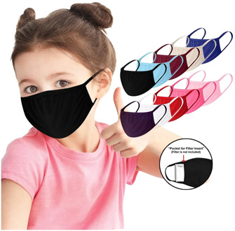 Children's Mask Cotton Breathable Face Mask Reusable Washable Face Cover Sport Protective Mask Solid Color Mouth Mask Masques