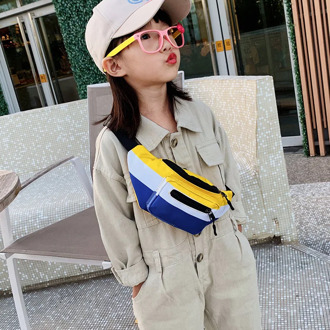 Children's Mini Waist Bag Kids Canvas Fanny Pack Fashion Boys Girls Chest Pack Young Boys Girls Student's Belt Bag Waist Packs