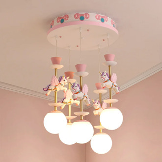 Children's Room Pendent Light Girl Princess Bedroom Lamp Cartoon Creative Hanging Light Baby's Room Lamp Lampara Para Comedor
