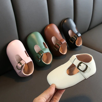 Children's Shoes Autumn Girls Baby Korean Shoes Leather Shoes Single Shoes Soft Bottom Princess Toddler Shoes