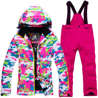 Children's Snow Suit Snowboarding Sets Waterproof Winter Outdoor Sports Wear Ski Jackets + Strap Pants Boy's and girl's Costumes