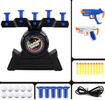 Children's Soft Bullet Gun Air Target Shooting Game Neutral Plastic Luminous Suspension Target Flying Ball Shooting Game Toy
