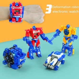 Children's Watch Cartoon Deformation Robot Electronic Watches Creative Transformation King Kong Mecha Autobot Boy Children's Toy