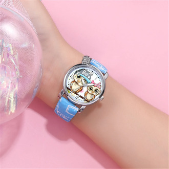 Children's Watch Fashion Cartoons Owl Printing Child Mesh Belt Multiple Styles Watches Rubber Watch Christmas Present Relogio