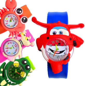 Children's Watches Baby Cartoon Toys Boy Lovely Xmas Gift Children Patted Wristwatch Kids Slap Watch Silicone Child Quartz Watch