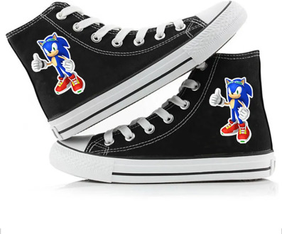 Children Shoes Sonic the hedgehog Sneakers For Boys Shoes Breathable Canvas Casual Cartoon Flat Teenagers Boots Outside