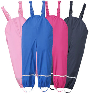 Children Siamese Work Pants Waterproof Girl Assault Pants Boy Outdoor Rain Pants PU Kids Clothing One-Piece Trousers Jumpsuit