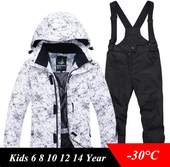 Children Ski Set Winter Waterproof Windproof Kids Skiing Jackets And Overalls Suit For Boys Girls 110-160 Snowboard Clothes