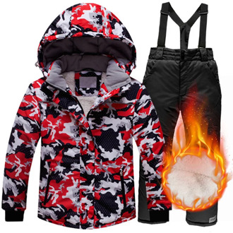 Children Ski Suit Winter Windproof Kids Thicken Warm Jackets Coats And Overalls Sets For Boys Girls 90-160CM Snow Suit