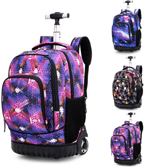 Children Trolley School Backpacks Girls Boys 18 inch Wheeled Backpack Kids On Wheels Bags For Teenagers School Rolling Bags Boys