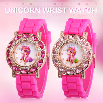 Children Watch Casual Girl and boy Watch Kids Cute Rubber Strap Watches Rhinestone Lovely Kid Children Quartz Wristwatch Clock