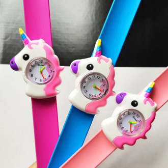 Children Watch Unicorn Pony Silicone Strap Analog Dial Quartz Watch Kids Wrist Watches for Boys Girls Xmas Gifts Cartoon Watch