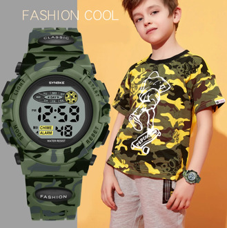 Children Watch Waterproof Colorful Luminous Dial Sports Kid Boys Watch Camouflage Military Watch Student relogio infantil menino