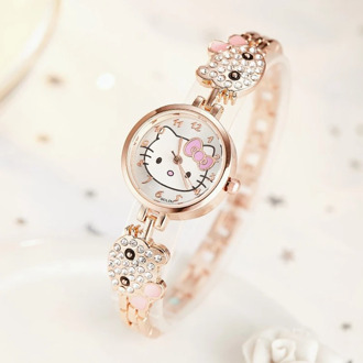 Children Watches Cartoon Lovely Bracelet Student Kids Girl Cute Bling Bling Crystal Diamond Watch Birthday Gift High Quality