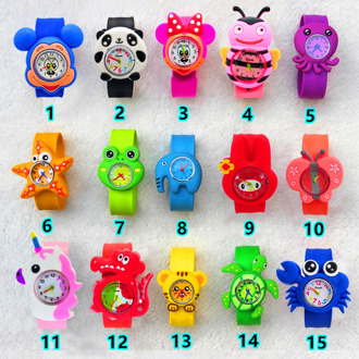 Children Watches Kids Quartz Analog Silicone Wristwatches 15 Cartoon Animals Child Watch Birthday Gifts for Girls Boys Kid Clock