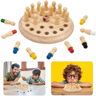 Children Wooden Memory Matchstick Chess Game Educational Intelligent Logic Game And Brainteaser Children Early Educational Toys