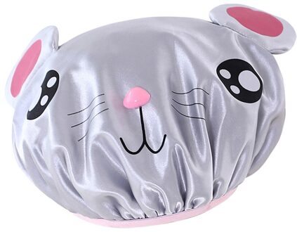 Childrens Badmuts Double-Layer Kinderen Cartoon Waterdichte Douche Cap Leuke Baby Bad Beschermende Cap Badkamer Accessoires