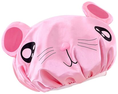 Childrens Badmuts Double-Layer Kinderen Cartoon Waterdichte Douche Cap Leuke Baby Bad Beschermende Cap Badkamer Accessoires
