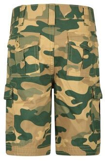 Childrens/Kids Camo Cargo Shorts (Licht beige/groen) - maat