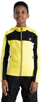 Childrens/kids thriving core stretch hooded midlayer Zwart - 140