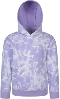 Childrens/Kids Tie Dye Organic Hoodie (Paars) - maat