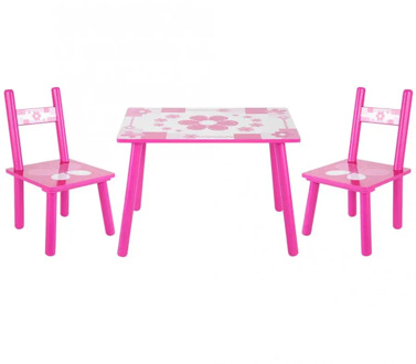 Childrens Wooden Table and Chair Set for Kids Childs Studying eat play games painting learning Home School chair and table