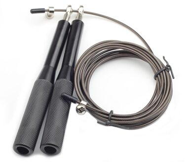 Childrenspeed Jump Rope Crossfit Professionele Mannen Vrouwen Gym Kabel Staaldraad Lager Springtouw Verstelbare Fitness Springtouwen zwart