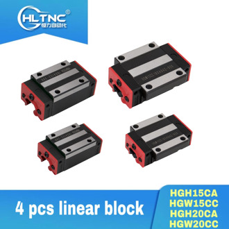 China and Russia Spain 4 pcs HGH15CA /HGW15CC /HGH20CA/HGW20CC linear block linear bearing for linear rails CNC