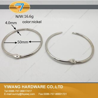 China fabriek direct goedkope 10 stks boekbinder O ring kalender cirkel sleutelhanger hond chain ring sleutelhanger opknoping ring licht grijs