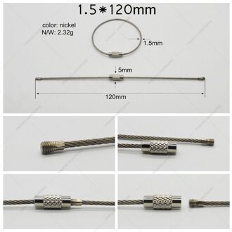 China factory direct 10/pcs De multi-size rvs ring touw opknoping kraal draad geel