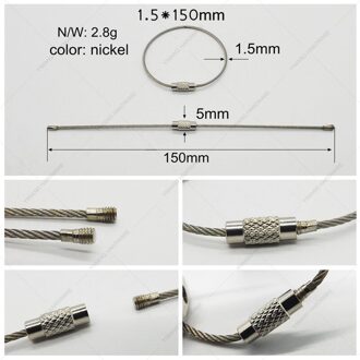 China factory direct 10/pcs De multi-size rvs ring touw opknoping kraal draad Rood