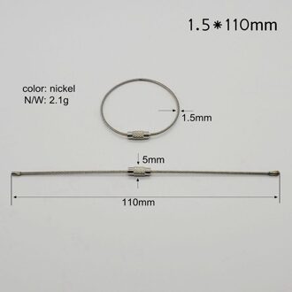 China factory direct Rvs Kabel Ring voor Outdoor opknoping ring 10 stks/pakket draad touwen kabelslot met gesp geel