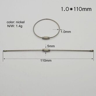 China factory direct Rvs Kabel Ring voor Outdoor opknoping ring 10 stks/pakket draad touwen kabelslot met gesp wit