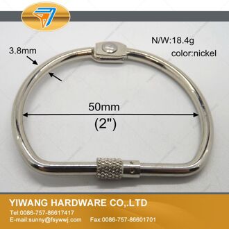 China goedkope D ring vernikkelen schroef lock binding ring vernikkelen office binder ring diverse maten 50mm