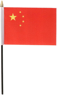 China mini vlaggetje op stok 10 x 15 cm