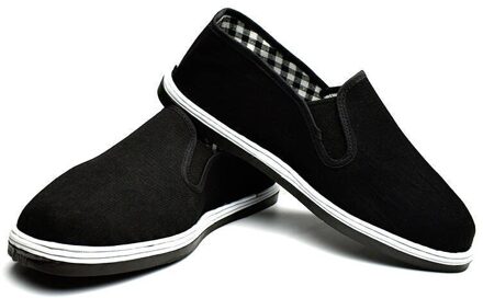 China oude beijing doek schoenen mannen zachte zool slip-op casual flats boot schoenen katoenen stof schoenen plus size driver schoen 44