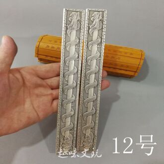 China oude verzilveren Gesneden Presse-papier Een paar