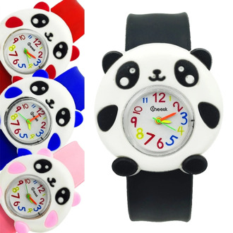 China Panda Toy Children's Watches Fashion Kids Quartz Wristwatch Boys Girls Students Clock Baby Watch Christmas Party Gifts