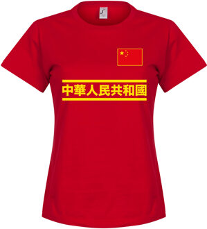 China Team Dames T-Shirt - Rood - L