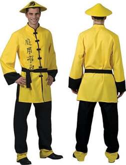 Chinees kostuum man geel Geel - Beige - Creme