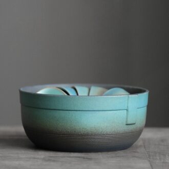 Chinese Blauwe Steen Aardewerk Thee Wassen Grote Accessoires Pen Water Thee Wassen Kom Keramische Set Thee Kommen Huishoudelijke Producten DH50CX