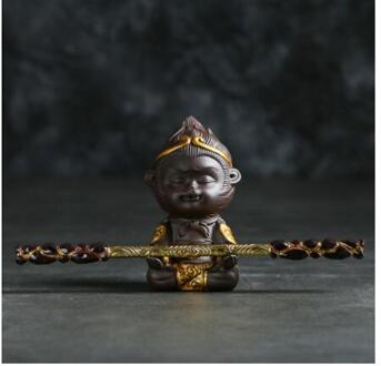 Chinese boccaro aap thee huisdier ornament Kung Fu puer thee set Monkey King Thee Accessoires spelen water 6