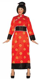 Chinese dame kimono Rood - Zalm