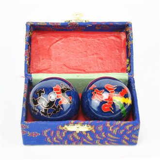 Chinese Gezondheid Meditatie Ballen Hand Vinger Oefening Stress Baoding Ontspanning Therapie Yin Yang Handballs blauw Dragon