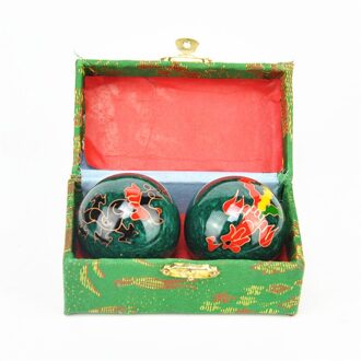 Chinese Gezondheid Meditatie Ballen Hand Vinger Oefening Stress Baoding Ontspanning Therapie Yin Yang Handballs groen Dragon