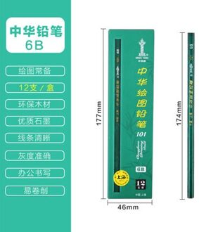 Chinese Hb Potlood 2B Basisschool Student 4B 6B 8B Tekening Potloodschets Potloden 36 Stks/partij