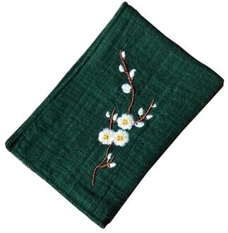 Chinese High-End Tea Handdoeken Thee Doek Tafelkleed Absorberende Thee Tafel Matten Verhogen Pot Handdoeken Thee Mat Verdikking Thee lade Tafel Acc groen