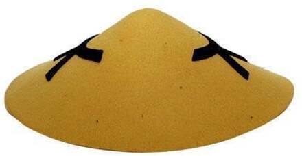 Chinese hoed vilt Coolie Geel - Beige - Creme