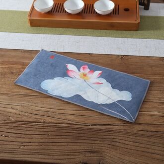 Chinese Hoogwaardige Thee Handdoek Absorberende Dikke Pluche Thee Tafel Rags Chinese Kung Fu Thee Matten Hoogwaardige pot Handdoeken lotus